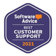 Software Advice Best Support 2021 accolade badge
