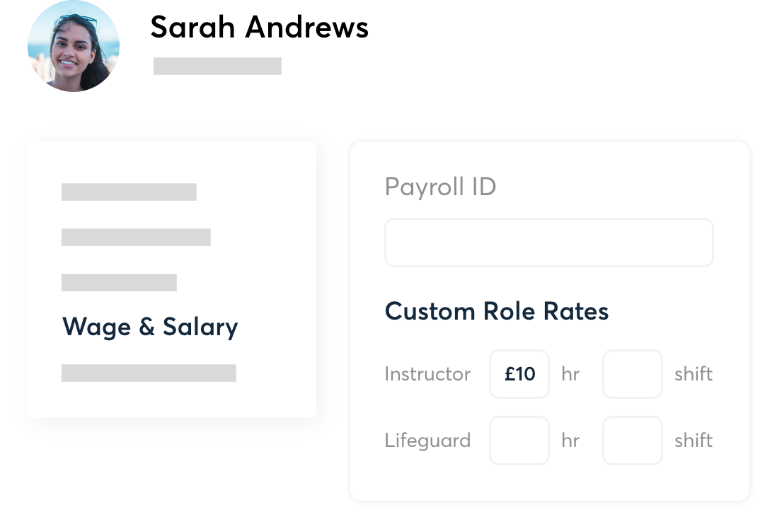Custom role rate options in RotaCloud
