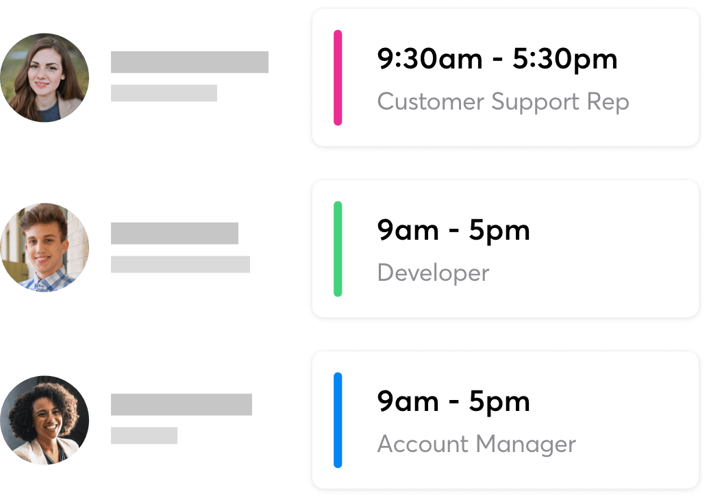 Simple software company rota in RotaCloud