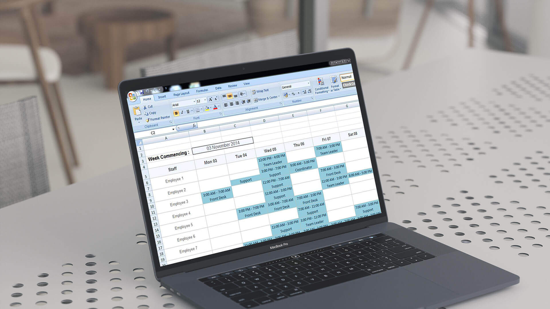 rota template in Excel